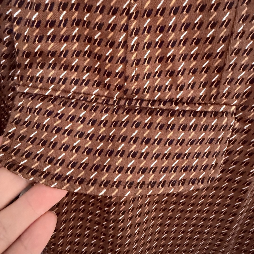 Worthington Brown Houndstooth Jacket. Size 8 - Picture 4 of 8